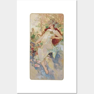 Four Seasons by Mucha, Summer Posters and Art